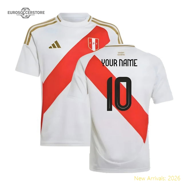 2024-2025 Peru Home Shirt (Kids) (Your Name)-Football Jersey Hub