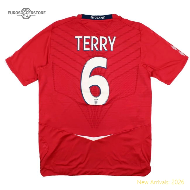 England 2008-10 Away Shirt (M) (Terry #6) (Excellent)-Football Jersey Hub