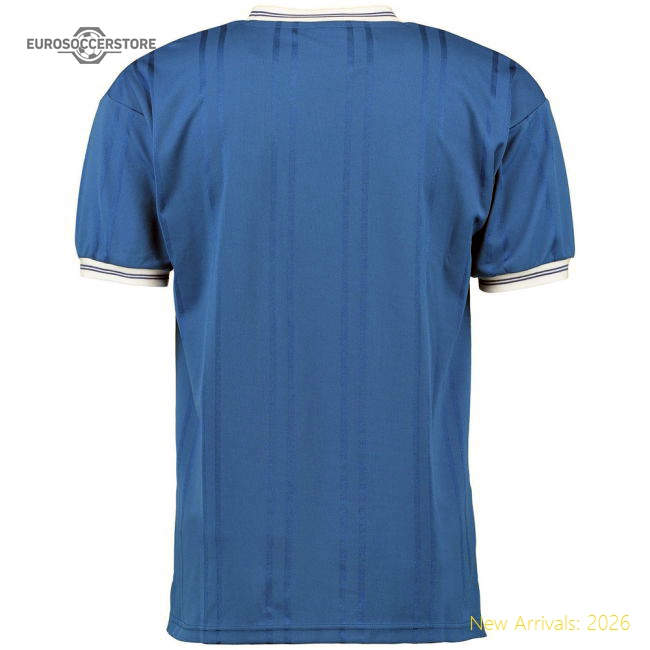 Score Draw Everton 1985 ECWC Final Home Shirt-Football Jersey Hub