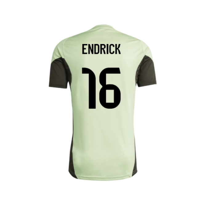 2025-2026 Real Madrid Training Tee (Almost Lime) - Kids (Endrick 16)-Football Jersey Hub