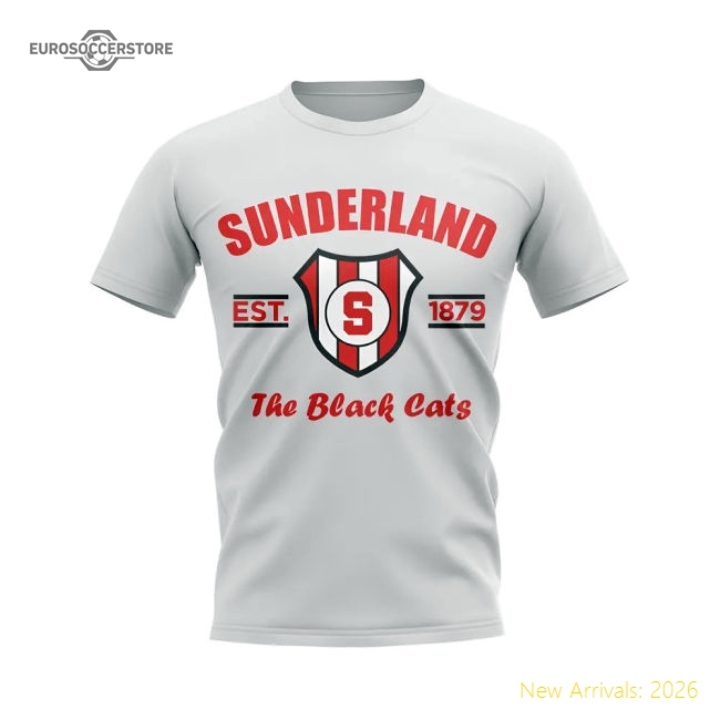 Sunderland Established Football T-Shirt (White)-Football Jersey Hub