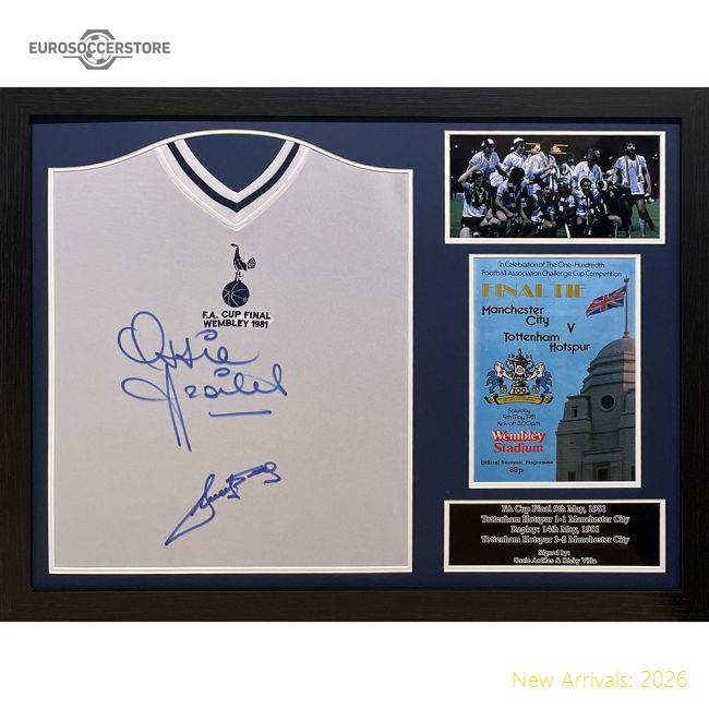 Tottenham Hotspur FC 1981 Ardiles & Villa Signed Shirts (Dual Framed)-Football Jersey Hub