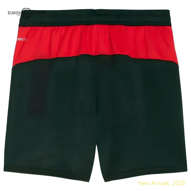 2025-2026 AC Milan Home Shorts (Black) - Kids-Football Jersey Hub