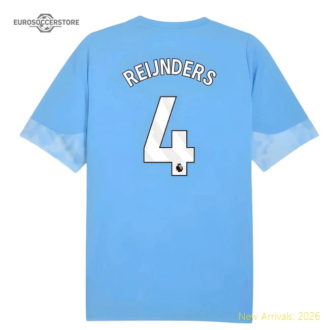 2025-2026 Man City Training Jersey (Light Blue) (Reijnders 4)-Football Jersey Hub