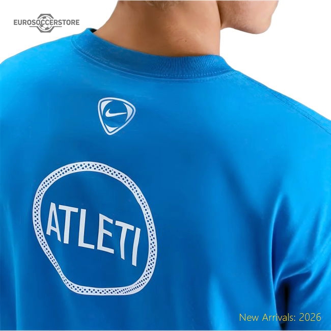 2025-2026 Atletico Madrid Total 90 Football T-Shirt (Blue)-Football Jersey Hub