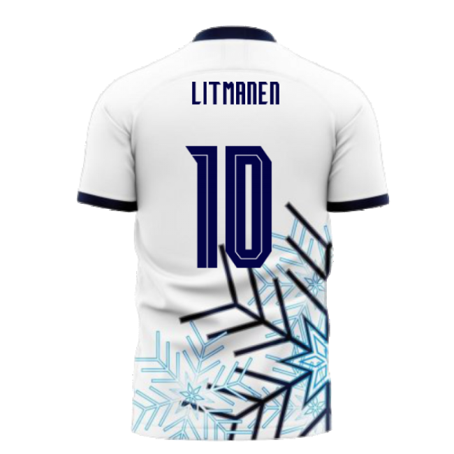 Finland 2025-2026 Home Concept Football Kit (Libero) (LITMANEN 10)-Football Jersey Hub