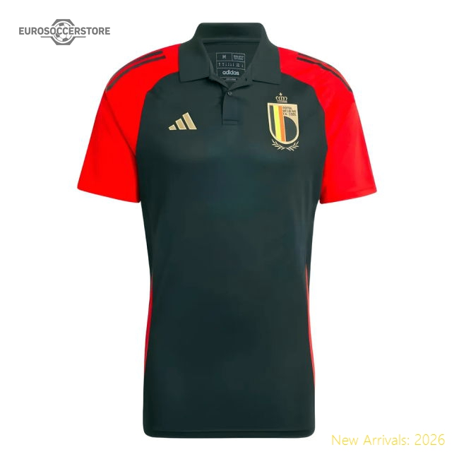 2024-2025 Belgium Polo Shirt (Black)-Football Jersey Hub