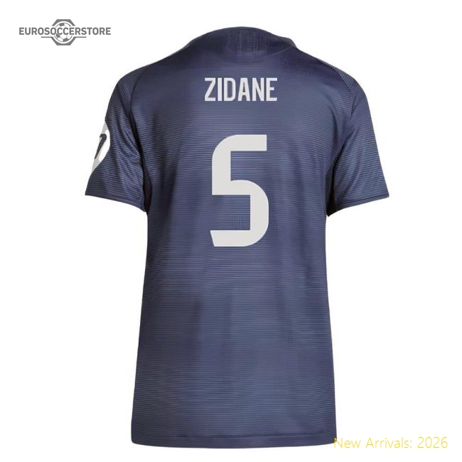 2025-2026 Real Madrid Authentic Away Shirt (Ladies) (Zidane 5)-Football Jersey Hub