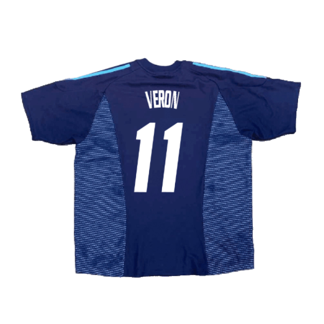 Argentina 2002-04 Away Shirt ((Excellent) XL) (Veron 11)-Football Jersey Hub