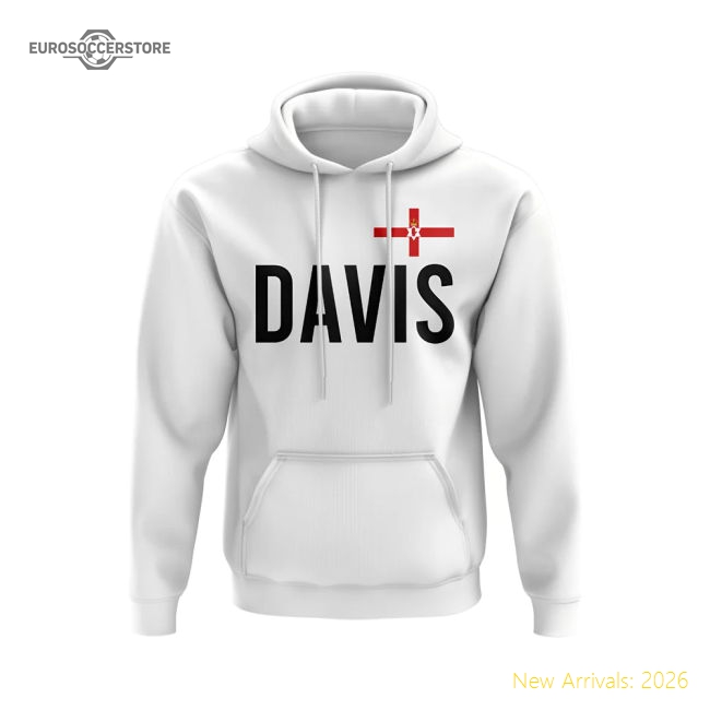 Steven Davis Northern Ireland Name Hoody (White)-Football Jersey Hub