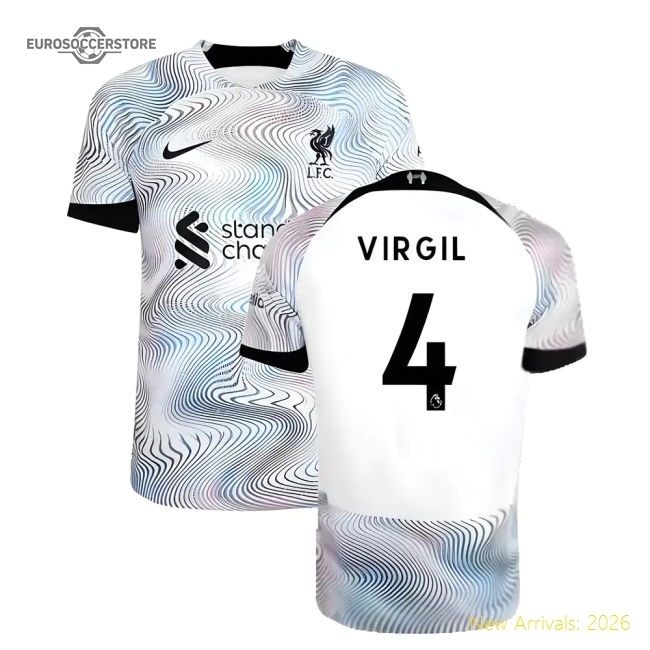 2022-2023 Liverpool Away Vapor Player Issue Shirt (VIRGIL 4)-Football Jersey Hub