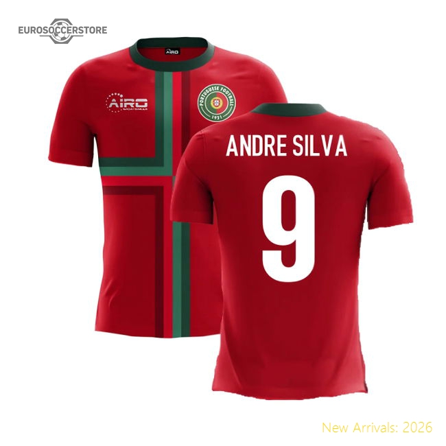2025-2026 Portugal Airo Concept Home Shirt (Andre Silva 9)-Football Jersey Hub