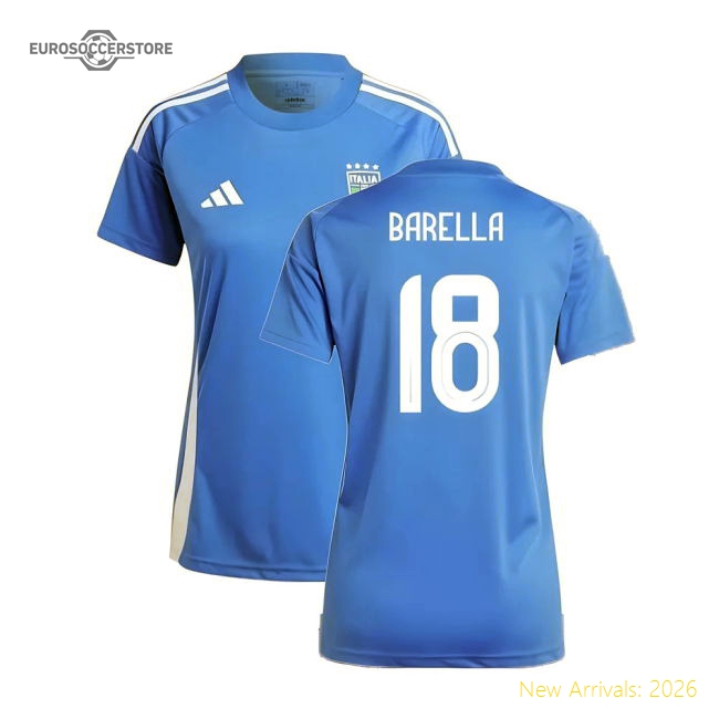 2024-2025 Italy Home Fan Jersey (Ladies) (BARELLA 18)-Football Jersey Hub
