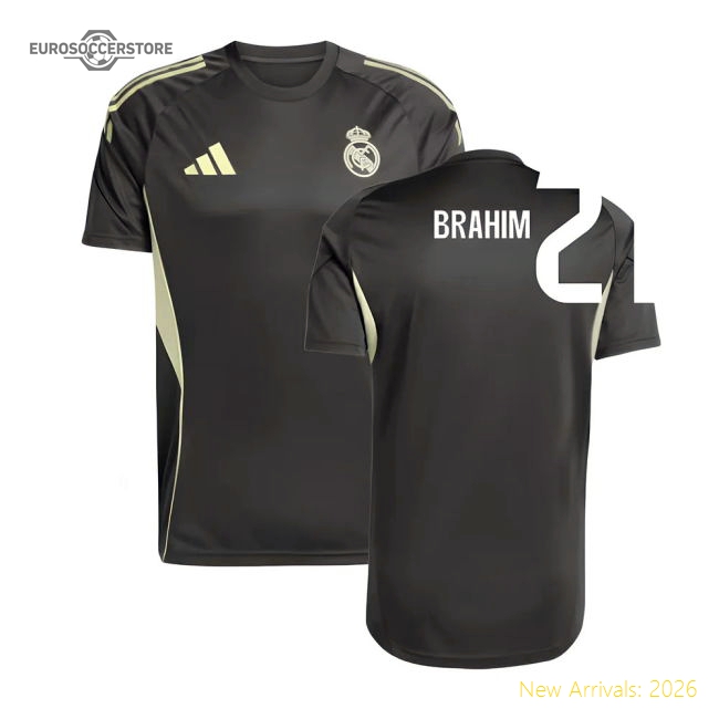 2025-2026 Real Madrid Training Jersey (Utility Grey) (Brahim 21)-Football Jersey Hub