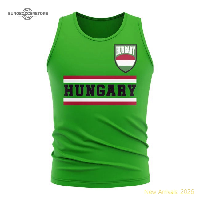 Hungary Core Football Country Sleeveless Tee (Green)-Football Jersey Hub