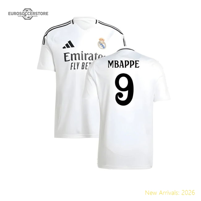 2024-2025 Real Madrid Home Shirt (Mbappe 9)-Football Jersey Hub