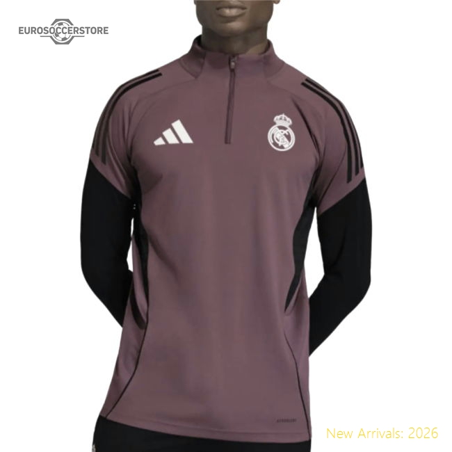 2025-2026 Real Madrid Training Top (Shadow Fig)-Football Jersey Hub