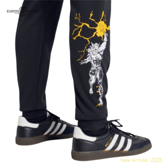 2025-2026 Real Madrid Marvel Pants (Black)-Football Jersey Hub