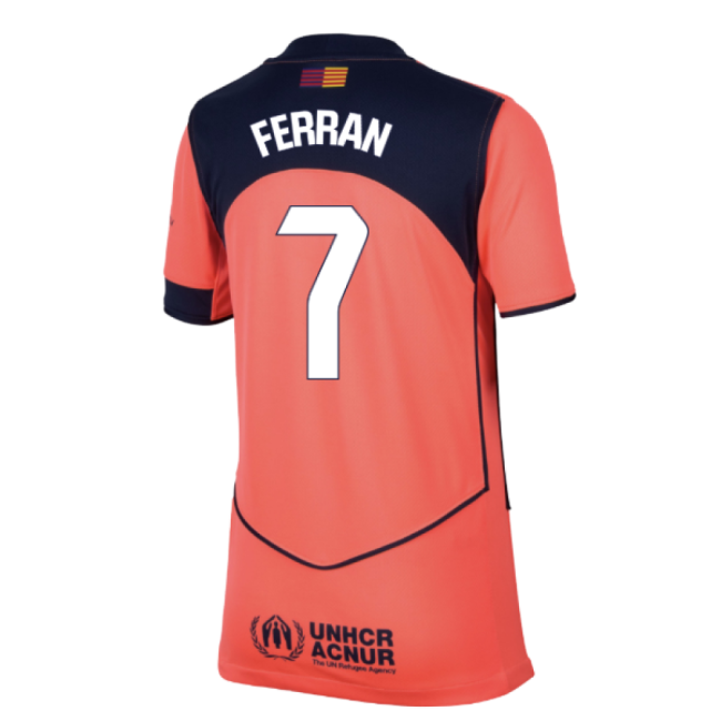 2025-2026 Barcelona Third Shirt (Kids) (Ferran 7)-Football Jersey Hub