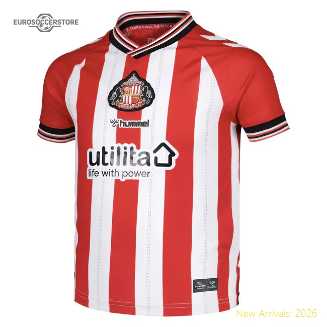 2025-2026 Sunderland Home Shirt (Kids)-Football Jersey Hub