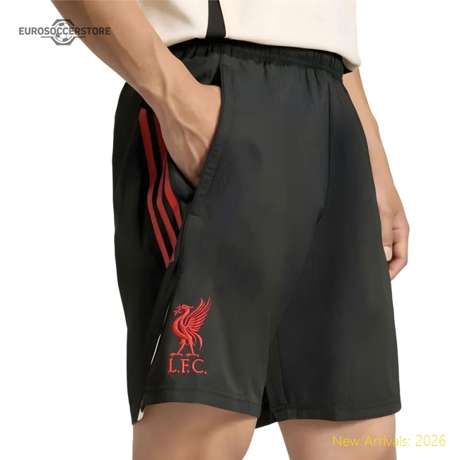 2025-2026 Liverpool Downtime Shorts (Black)-Football Jersey Hub