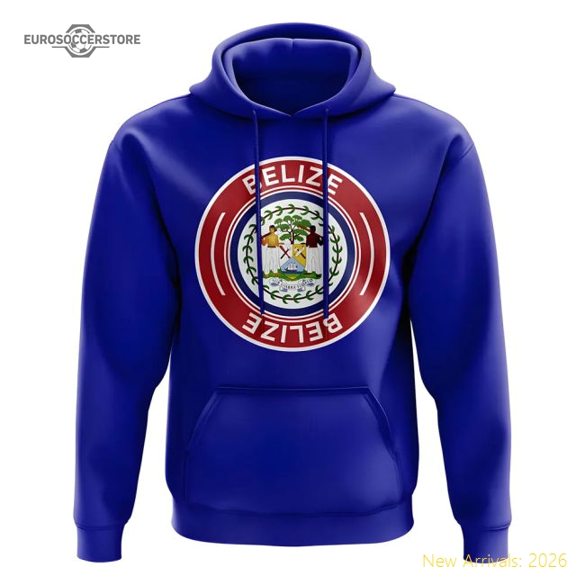 Belize Football Badge Hoodie (Royal)-Football Jersey Hub