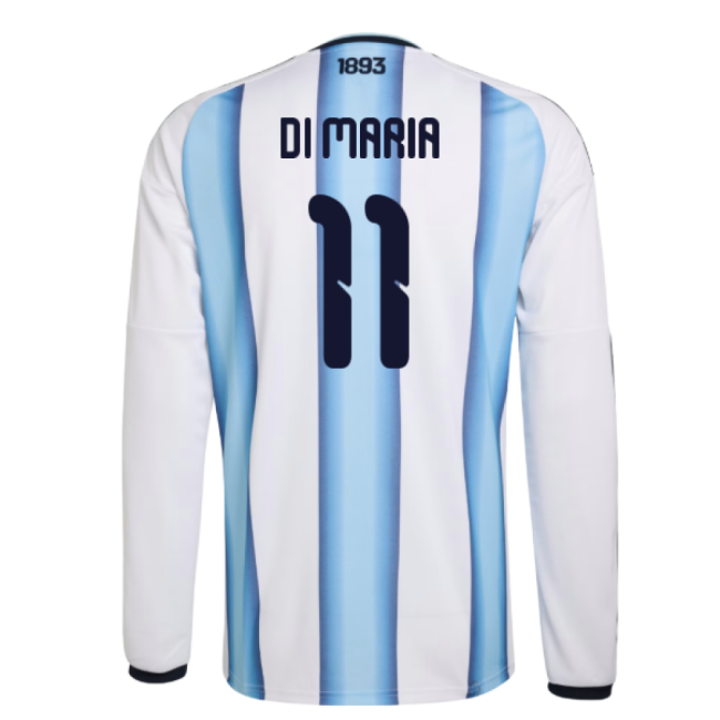 2026-2027 Argentina Long Sleeve Home Shirt (Di Maria 11)-Football Jersey Hub