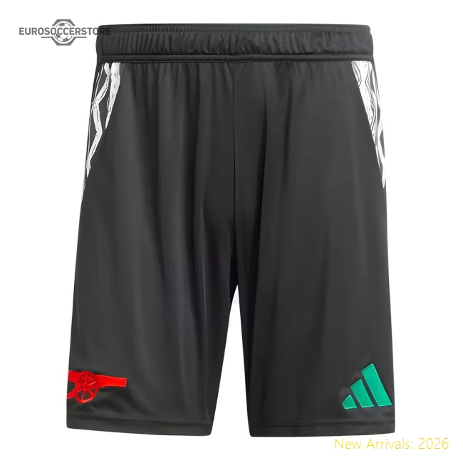 2024-2025 Arsenal Away Shorts (Black)-Football Jersey Hub