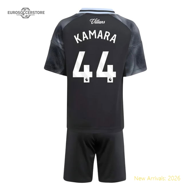 2025-2026 Aston Villa Away Mini Kit (Kamara 44)-Football Jersey Hub