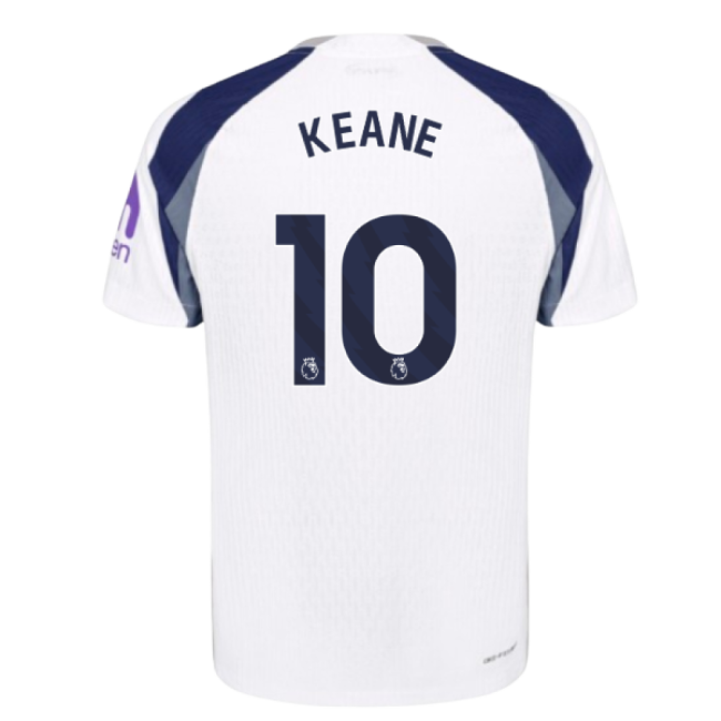 2025-2026 Tottenham Hotspur Authentic Home Shirt (Keane 10)-Football Jersey Hub