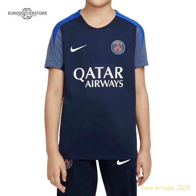2025-2026 PSG Dri-Fit Strike Training Shirt (Navy) - Kids-Football Jersey Hub