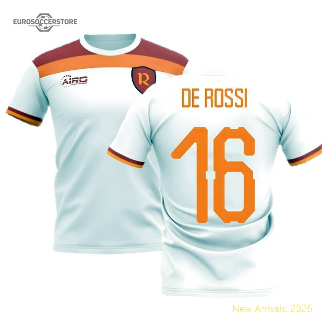 2025-2026 Roma Away Concept Football Shirt (DE ROSSI 16)-Football Jersey Hub