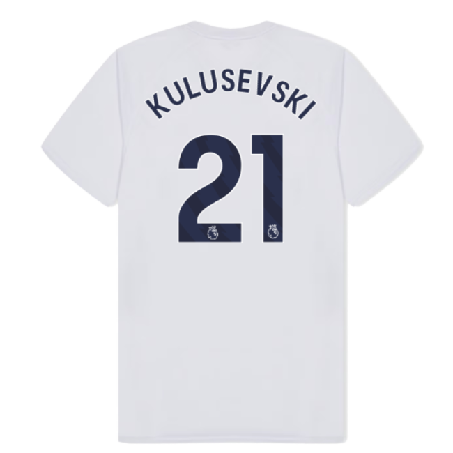 Tottenham Hotspur Poly T-shirt (White) (Kulusevski 21)-Football Jersey Hub