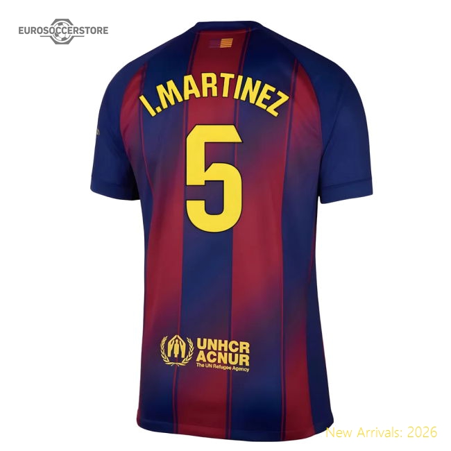 2025-2026 Barcelona Home Shirt (I.Martinez 5)-Football Jersey Hub