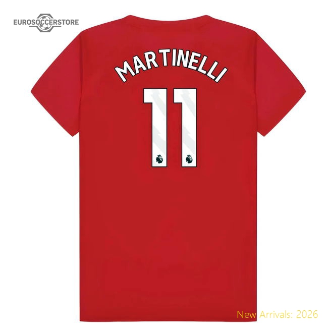 Arsenal Poly T-Shirt (Red) - Kids (Martinelli 11)-Football Jersey Hub