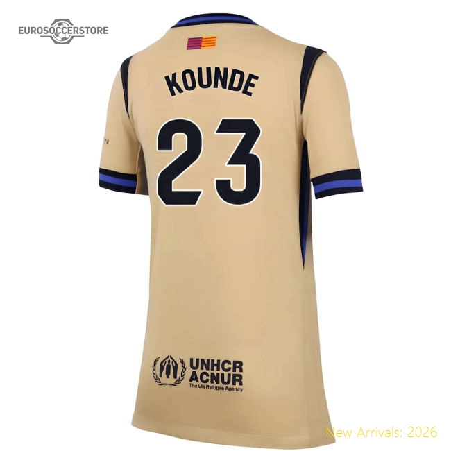 2025-2026 Barcelona Away Shirt (Kids) (Kounde 23)-Football Jersey Hub