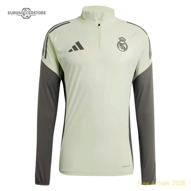 2025-2026 Real Madrid Training Top (Almost Lime)-Football Jersey Hub