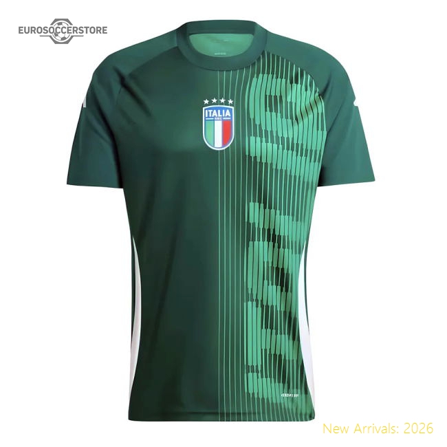 2024-2025 Italy Pre-Match Shirt (Green)-Football Jersey Hub