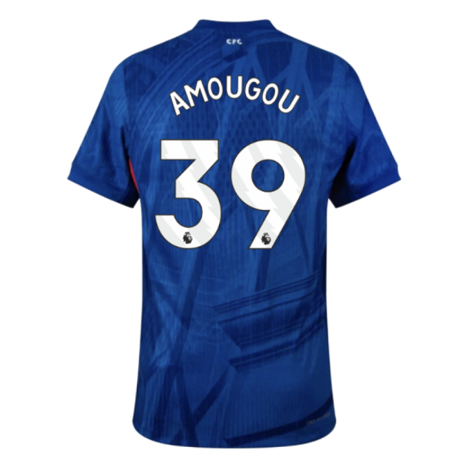 2025-2026 Chelsea Home Authentic Shirt (Amougou 39)-Football Jersey Hub
