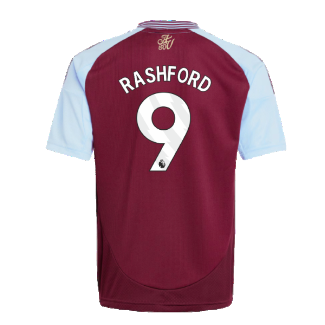 2024-2025 Aston Villa Home Shirt (Kids) (Rashford 9)-Football Jersey Hub