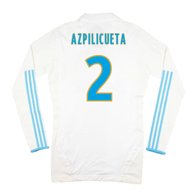 Marseille 2011-12 Player Spec Long Sleeve Home Shirt ((Excellent) L) (Azpilicueta 2)-Football Jersey Hub