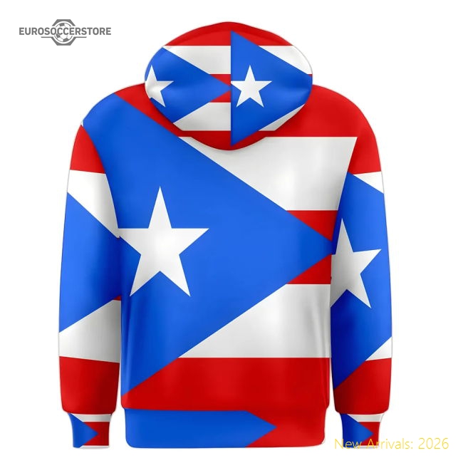 Puerto Rico Sublimated Flag Hoody-Football Jersey Hub