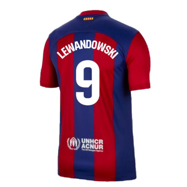 2023-2024 Barcelona Home Shirt (Lewandowski 9)-Football Jersey Hub