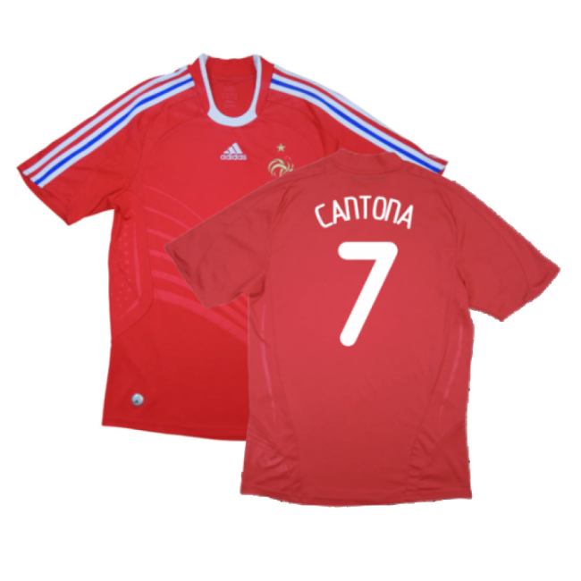 France 2008-10 Away Shirt ((Excellent) XL) (Cantona 7)-Football Jersey Hub