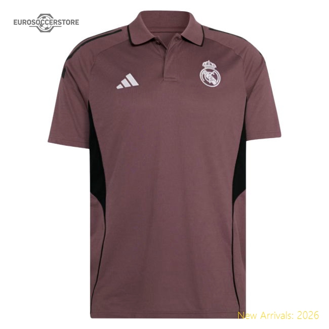2025-2026 Real Madrid Polo Shirt (Shadow Fig)-Football Jersey Hub