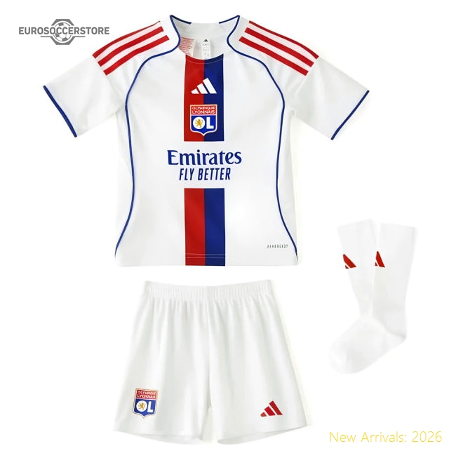 2025-2026 Olympique Lyon Home Mini Kit-Football Jersey Hub