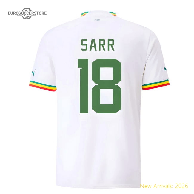 2022-2023 Senegal Home Shirt (SARR 18)-Football Jersey Hub