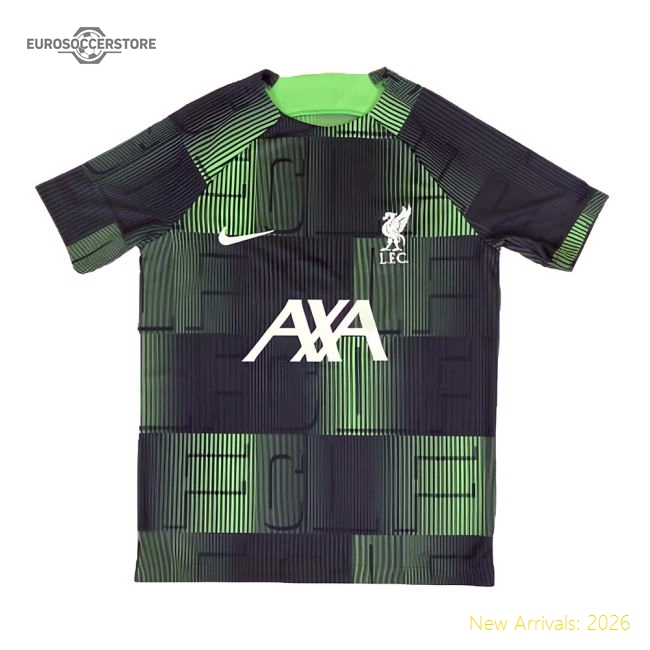 2023-2024 Liverpool Academy Pre-Match Shirt (Green) - Kids-Football Jersey Hub