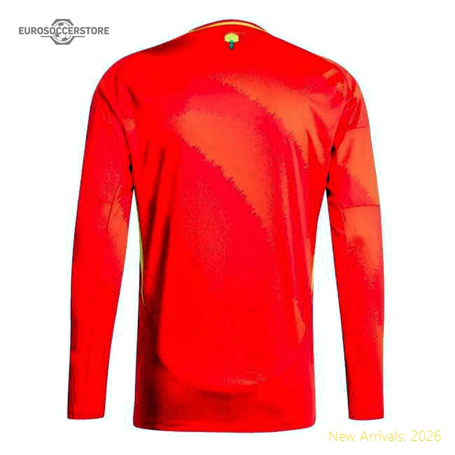 2024-2025 Spain Long Sleeve Home Shirt-Football Jersey Hub