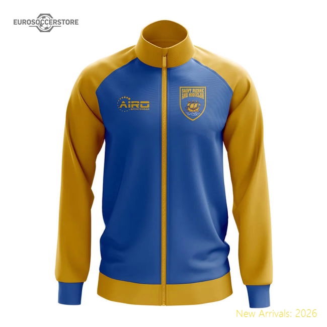 Saint Pierre and Miquelon Concept Football Track Jacket (Sky)-Football Jersey Hub